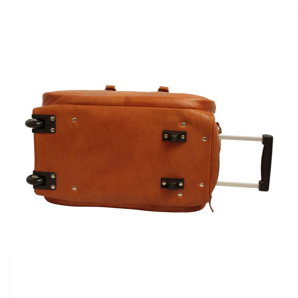 OILED CALFSKIN TRAVEL BAG - COLONIAL Wheeled