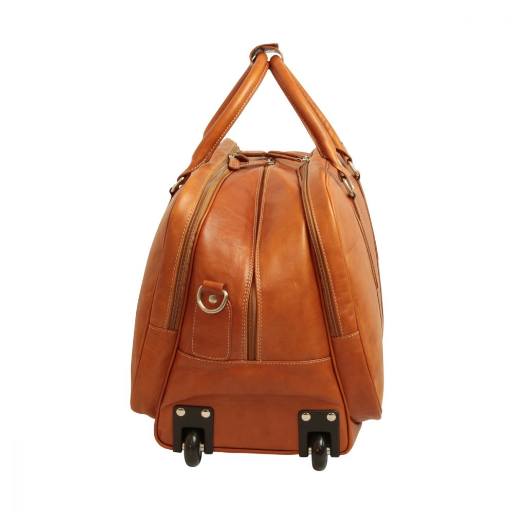 OILED CALFSKIN TRAVEL BAG - COLONIAL Wheeled