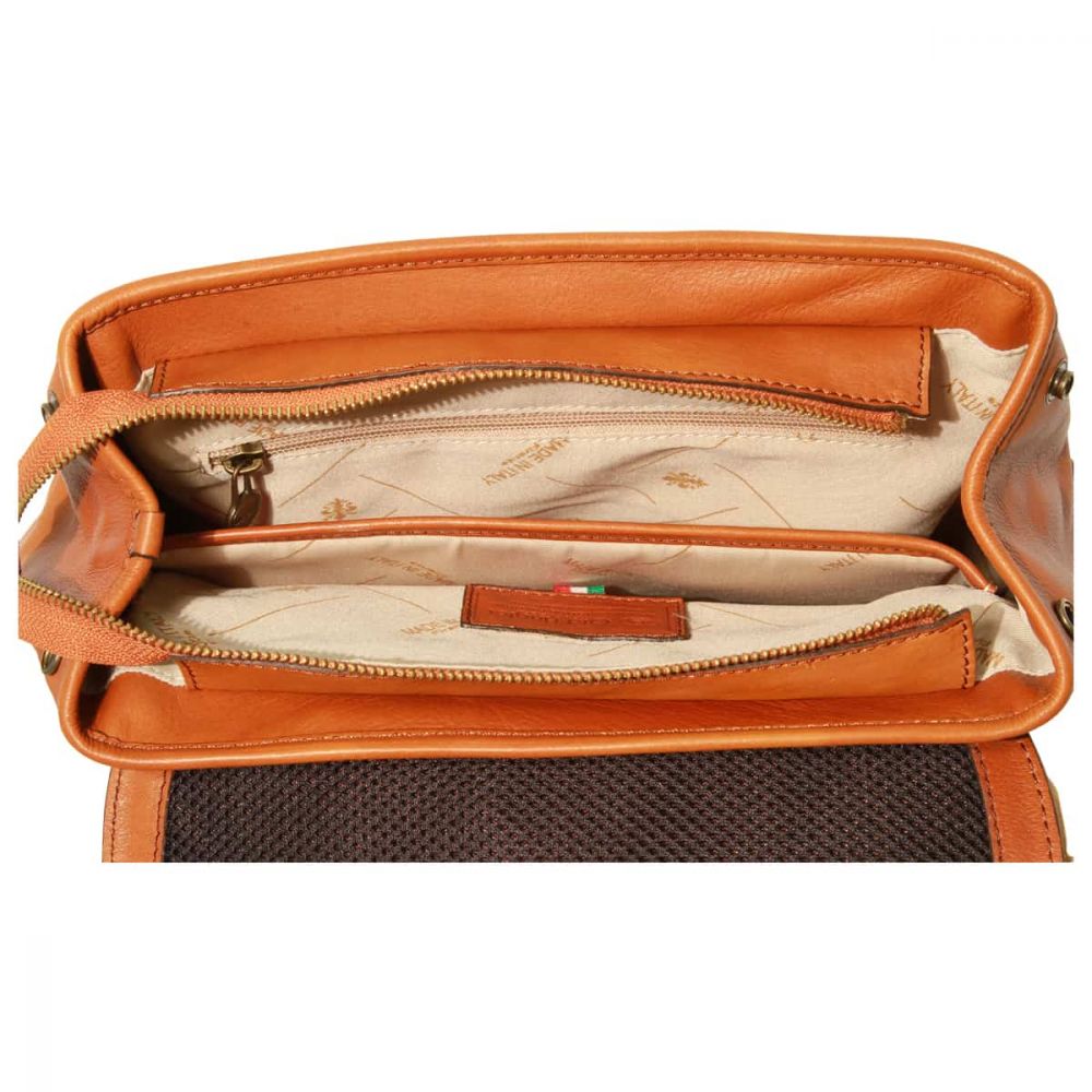 LEATHER LAPTOP BACKPACK - GOLD