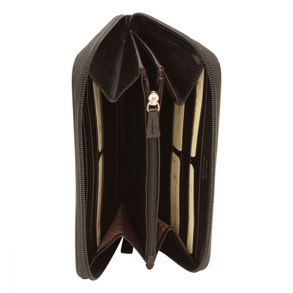 WALLET WITH INTERIOR COIN POCKET - BLACK WITH RFID