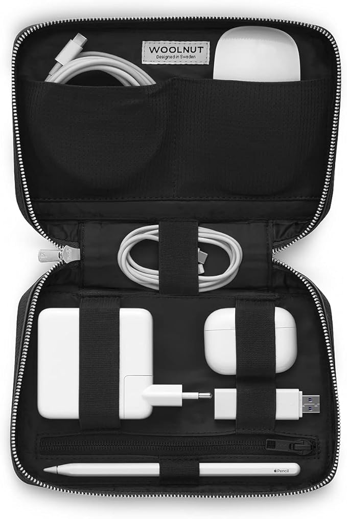 Full Grain Leather Organizer for Apple Technical Accessories