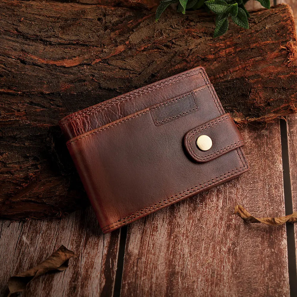 Brown Leather Bifold Wallet