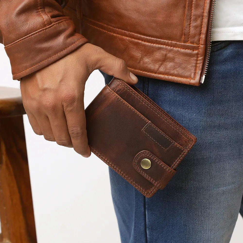 Brown Leather Bifold Wallet