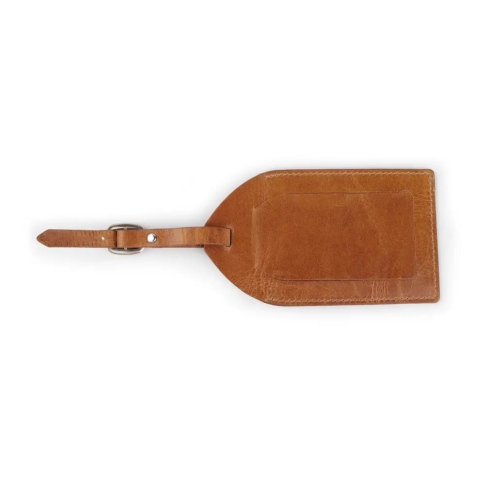 Luxury Full-Grain Leather Luggage Tag | Premium Travel Accessory