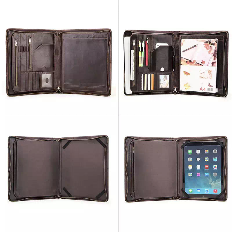 A4 Leather Portfolio Organizer