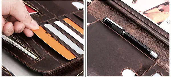 A4 Leather Portfolio Organizer