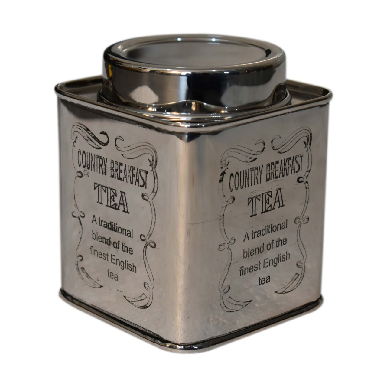 Chrome Sugar, Tea and Coffee Square Storage Set of 3