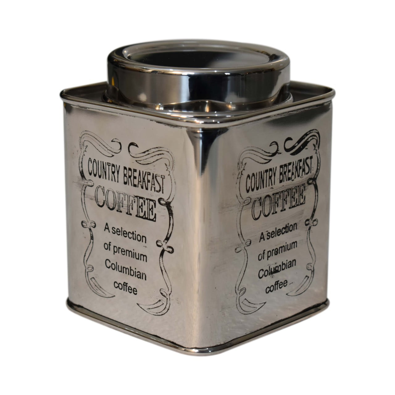 Chrome Sugar, Tea and Coffee Square Storage Set of 3