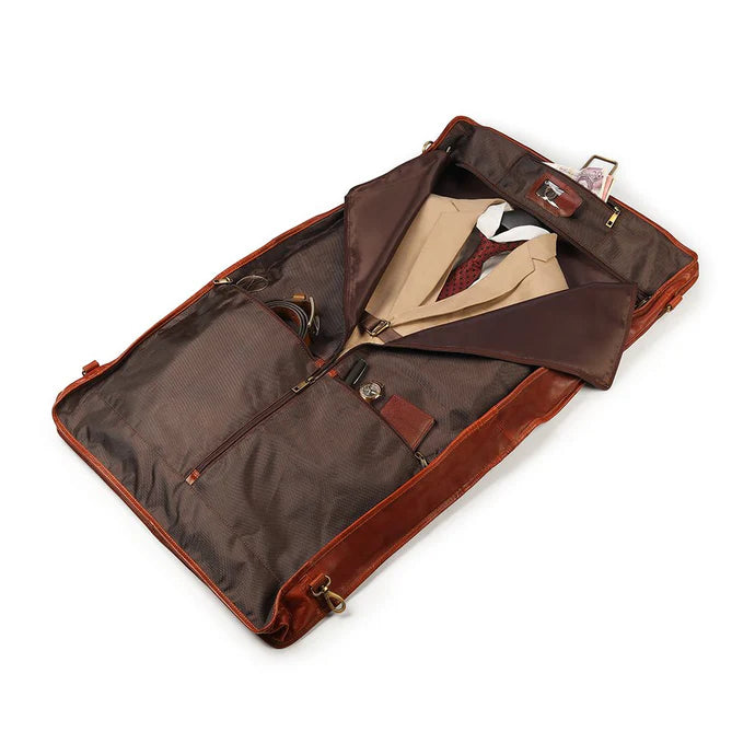 Luxury Leather Suit Carrier