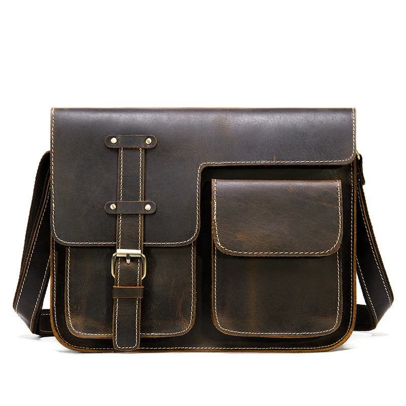 Leather Crossbody Messenger Bag