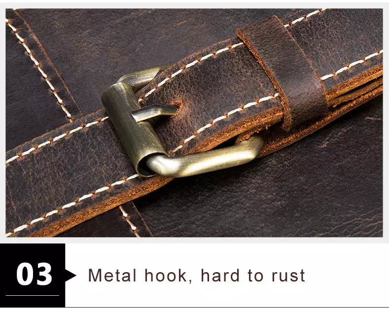 Leather Crossbody Messenger Bag