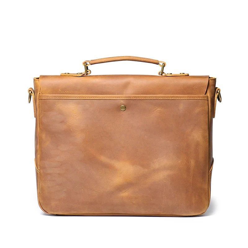 Leather Messenger Satchel Bag