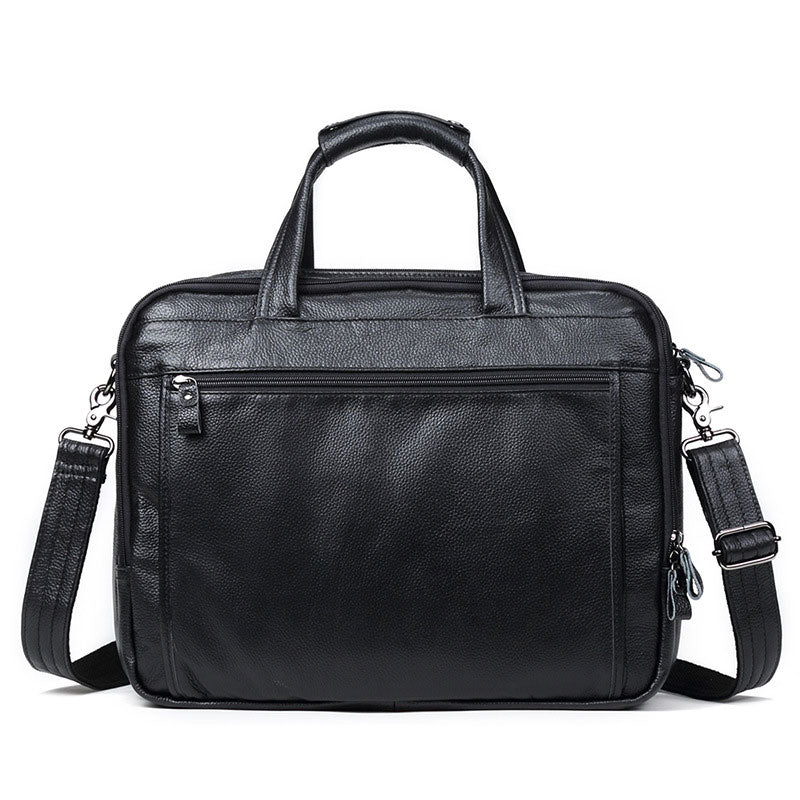 Men's Black Leather Briefcase