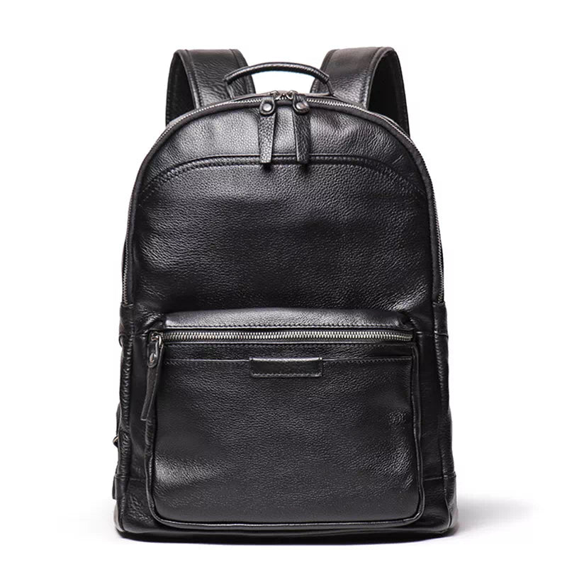 Men's Leather Backpack with Laptop Compartment