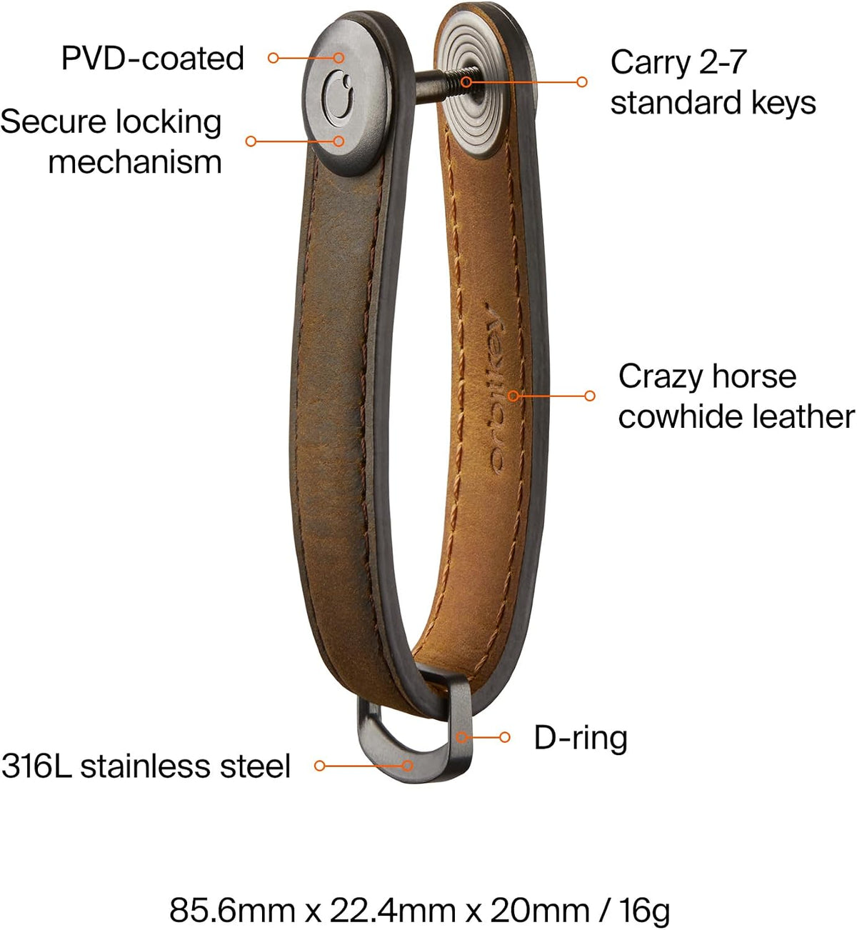 Orbitkey Leather Key Organiser