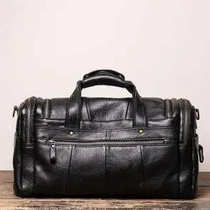 Vintage Style Nubuck Leather Travel Duffle Holdall