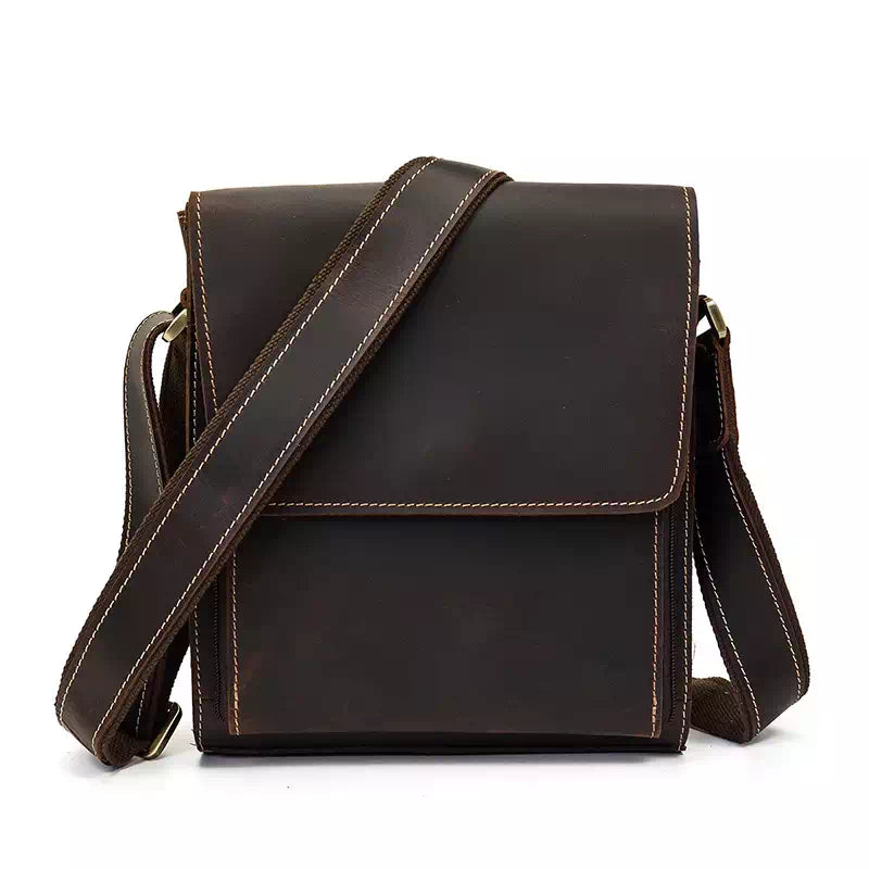 Small Leather Crossbody Satchel Bag