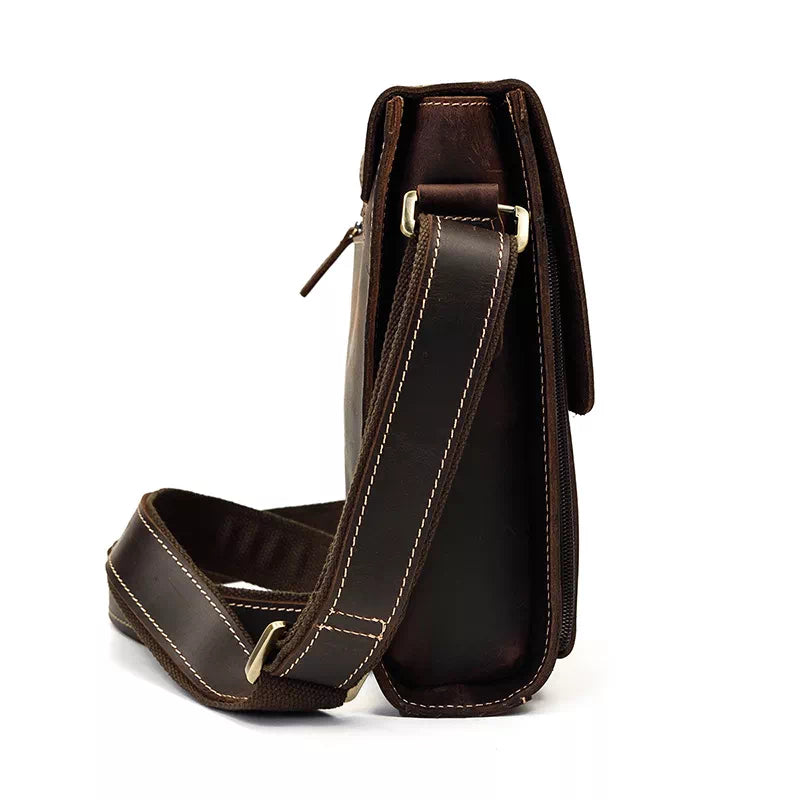 Small Leather Crossbody Satchel Bag