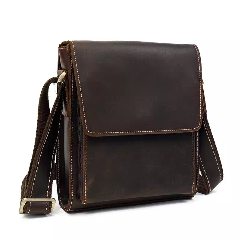 Small Leather Crossbody Satchel Bag