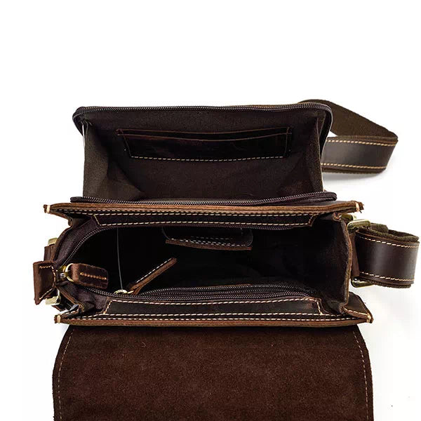 Small Leather Crossbody Satchel Bag