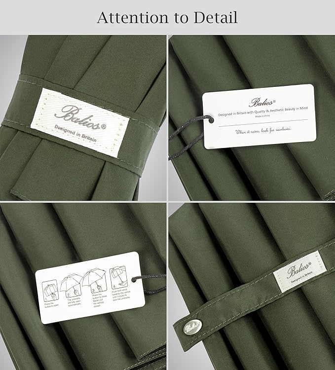 Balios Luxury Gentlemans Folding Travel Umbrella